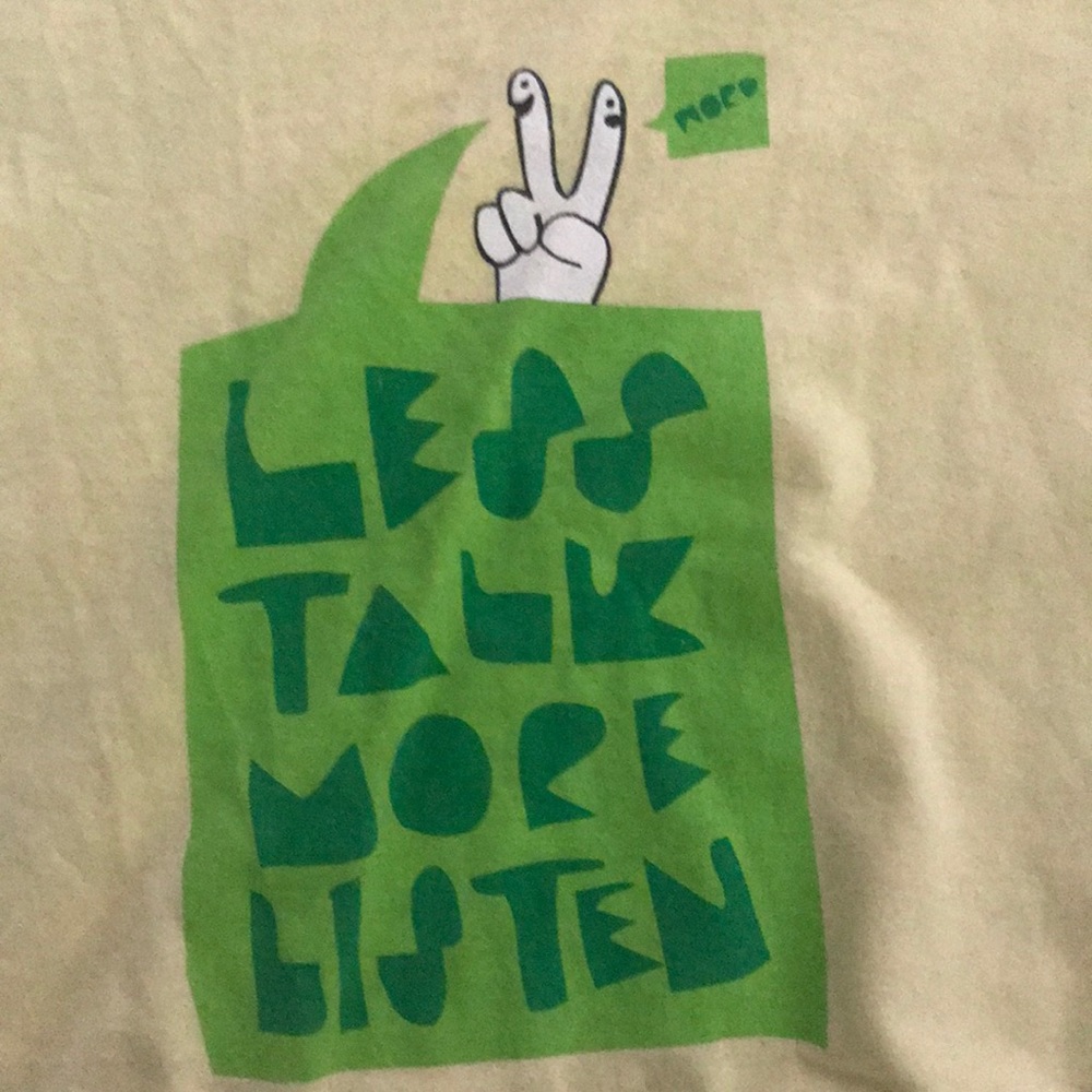 Threadless “Less Talk, More Listen” T-shirt - Picture 2 of 2
